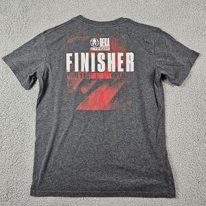 Spartan Race Deka Shirt Mens Large Gray Teams Finisher Helmet Logo Graphic Print